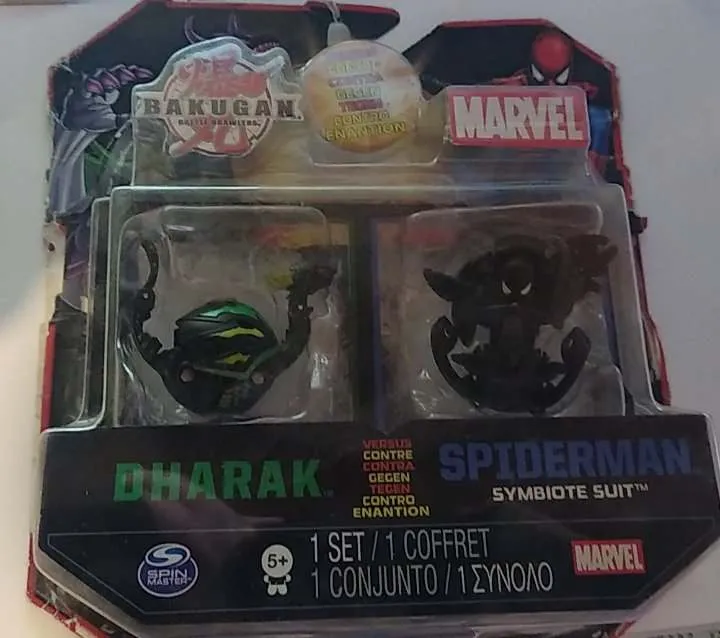 Bakugan Marvel - coffret Dharak vs Spiderman Symbiote Suit